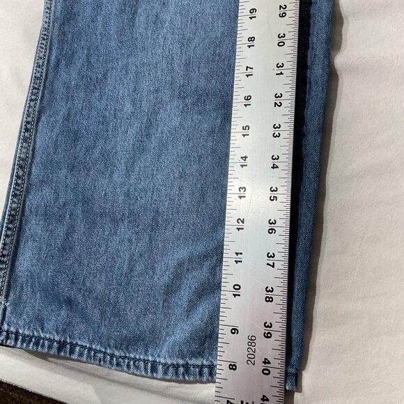 Hollister Overalls Womens Blue Denim Bib  Wide-Leg Adjustable Straps Size M - Picture 12 of 14